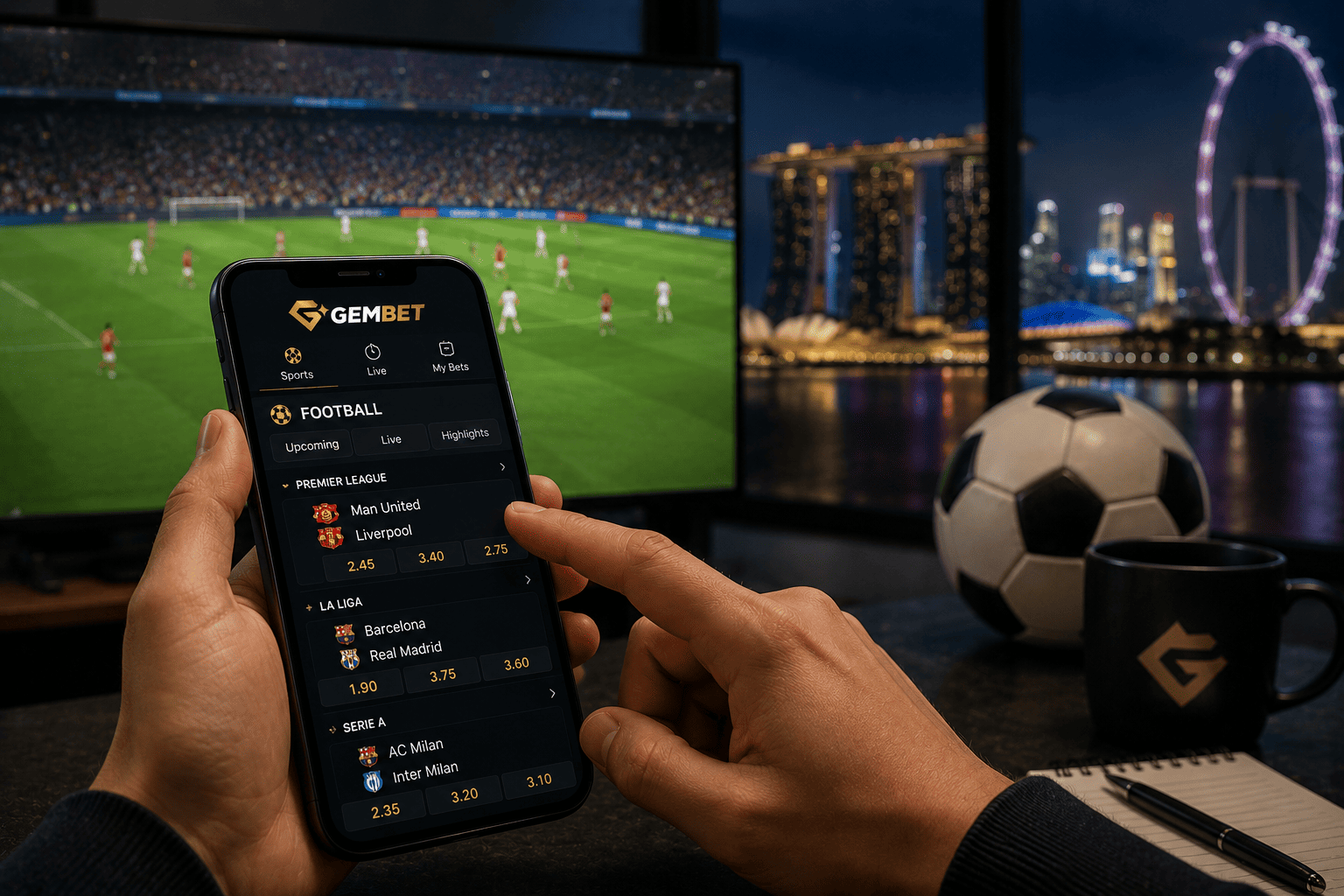 Football betting in Singapore with match analysis odds and bankroll planning